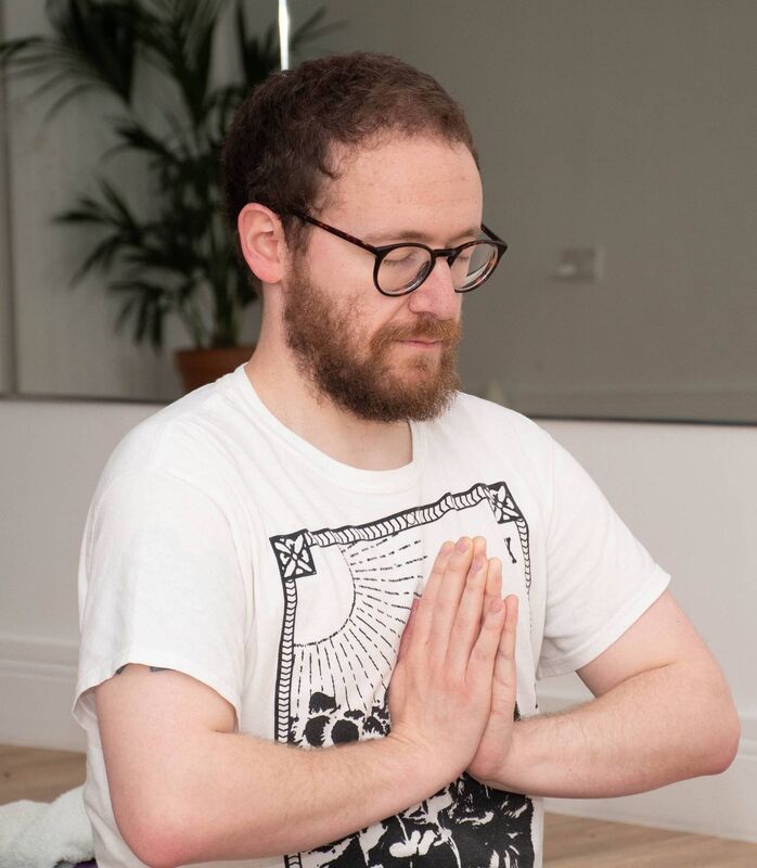 Mike McGrath Bryan relaxes during a recent Yoga session. Image: Howard Crowdy